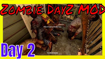 7 Days to Die, Zombie Dayz MOD, Day 2 | Killing Zombies | Hordes | Alpha 20