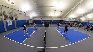 Pickleball Rally 0013 Great Rally - 36 hits - Cindy Liu & John Lin VS Chris Qu & Kenneth Yap