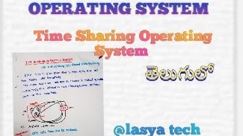Time Sharing Operating System/Multitasking Os in Operating system in Telugu/@lasyatech