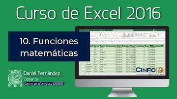 Funciones matemáticas en Excel