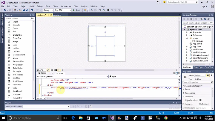 Dynamic resource style example in wpf