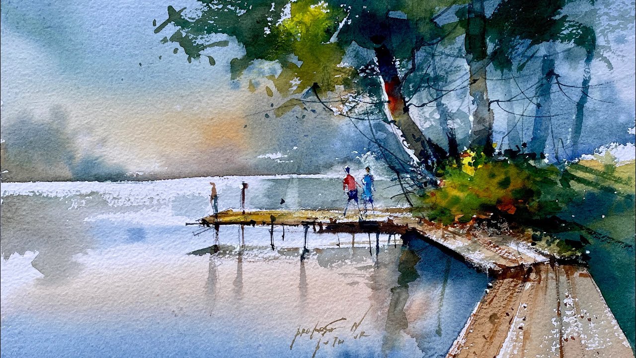 Landscape painting by Prakashan Puthur