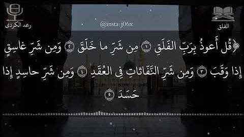 سورة الفلق | القارى رعد الكردي || حالات وتساب قرانيه ودينيه || تلاوة خاشعه || انستغرام وتساب تويتر