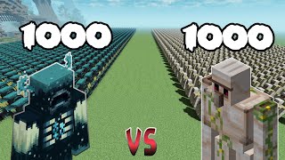 1000 Wardens Vs 1000 Iron Golems | Minecraft |