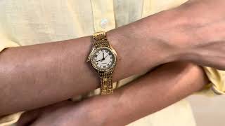 Vidéo: Montre Cartier Cougar de Dame en or jaune 18Cts à quartz avec diamants vers 1999