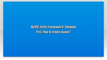 MySQL Entity Framework 6: Database First. How to create classes?