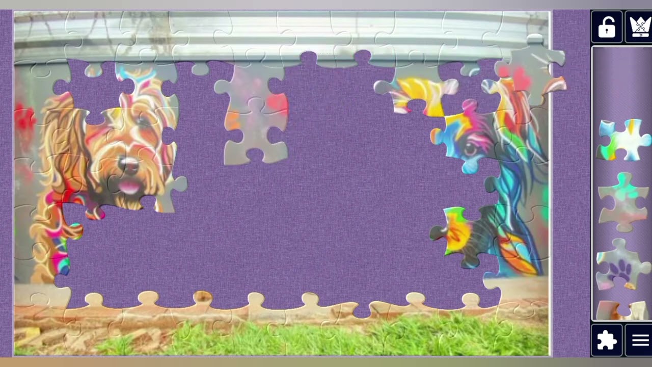 Amazing  Colorful Street Art and Dogs🧩// artistic  jigsaw puzzle game 🧩//@jigsawpuzzle45