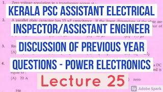 Assistant Electrical Inspector | Kerala Electrical Inspectorate | Kerala PSC|KSEB Assistant Engineer