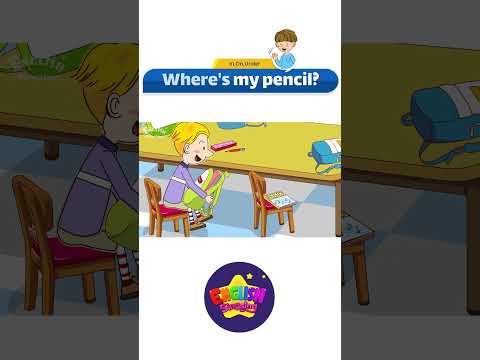 [In,On,Under] Where&amp;#39;s my pencil? - Easy Dialogue - Role Play #shorts