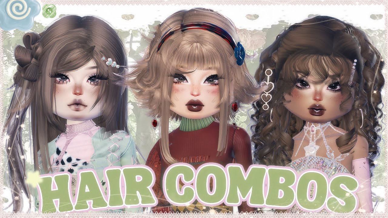 These 7 Hair Combos Will Help You Win Every Round  | Dress To Impress  Hair Tutorials