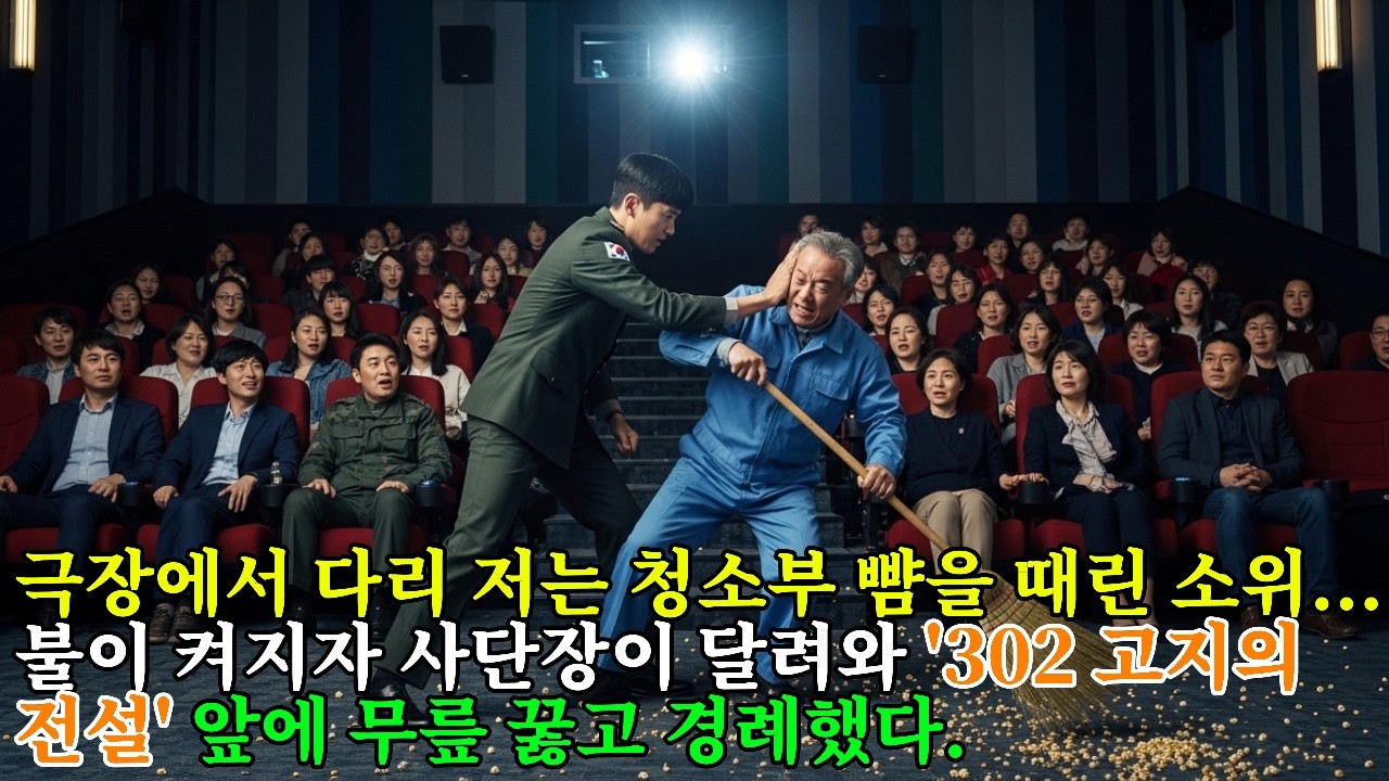 영화관에서 다리 저는 청소부의 뺨을 때린 소위. 잠시 후, 불이 켜지고 사단장이 무릎 꿇고 '302고지 영웅'께 경례하자 그는 얼어붙었다 [군대 썰] [오디오북]