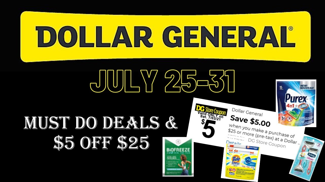 Dollar general coupon 5 off 25