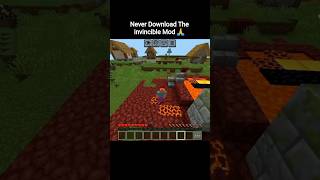 Never Download The invincible Mod 🙏 #minecraft #gaming #shorts #babyshorts