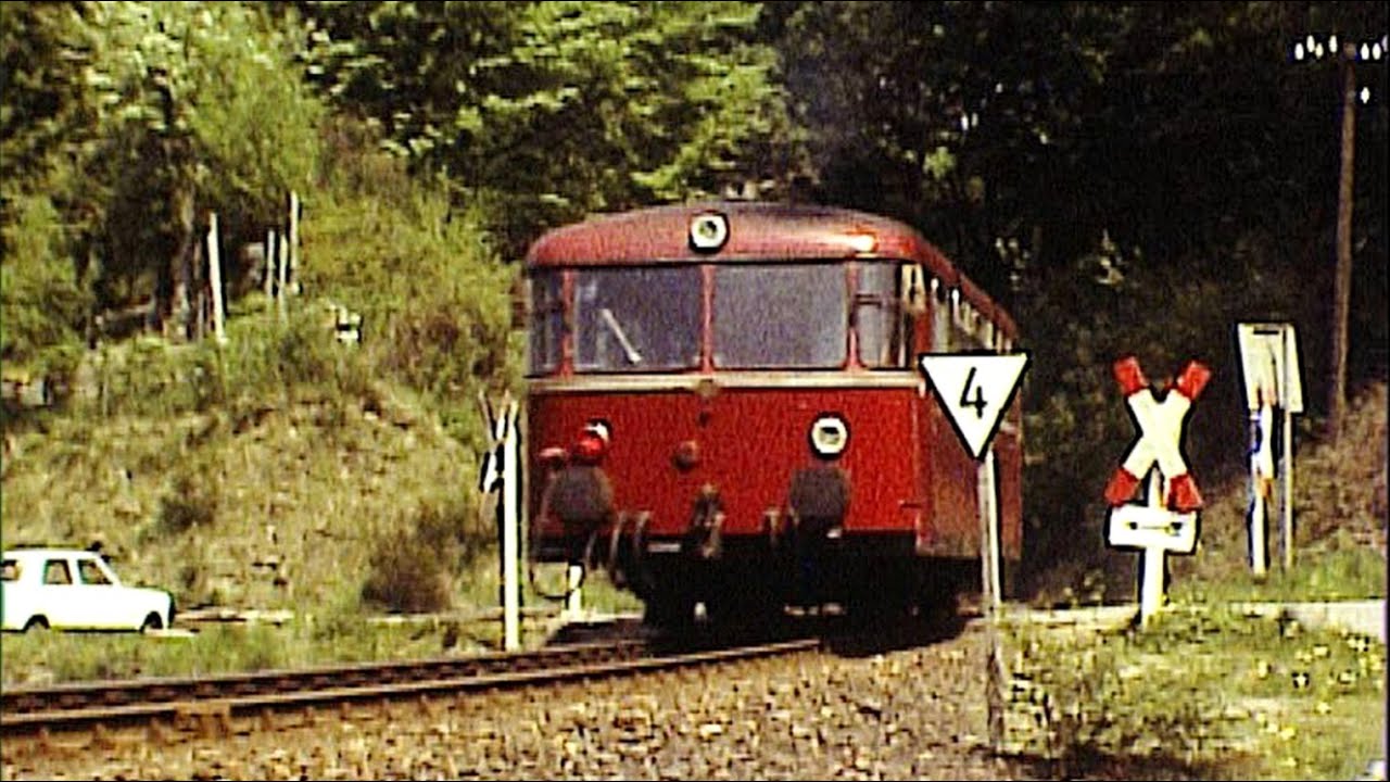 Überwaldbahn 1982 - Schienenbus VT 98 im Odenwald
