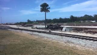 Riding the FEC business cars into NSB yard.