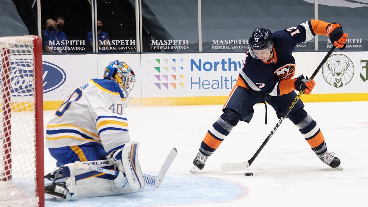 Barzal scores outrageous betweenthelegs goal YouTube