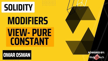 Modifiers in solidity (view, pure, constant)