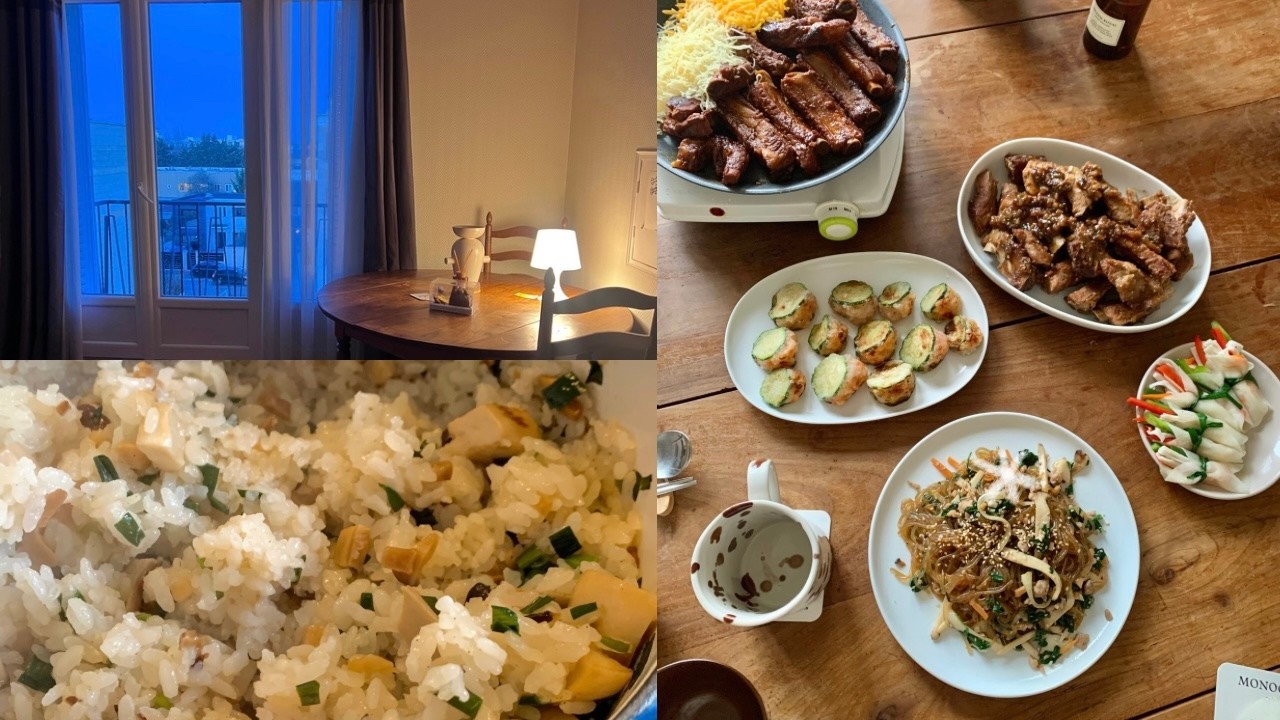 Paris vlog l 파리 유학생 일상, 집밥 브이로그, 명절 요리 만들기, 손님 초대 요리 메뉴, 버섯솥밥, 등갈비찜,애호박새우전, 잡채 등등 만들기
