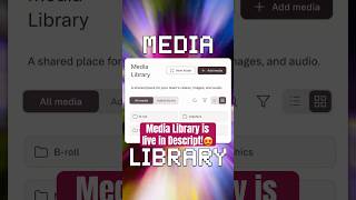 All Your Media in One Place with Descript's New Media Library #shorts #videoediting #ai