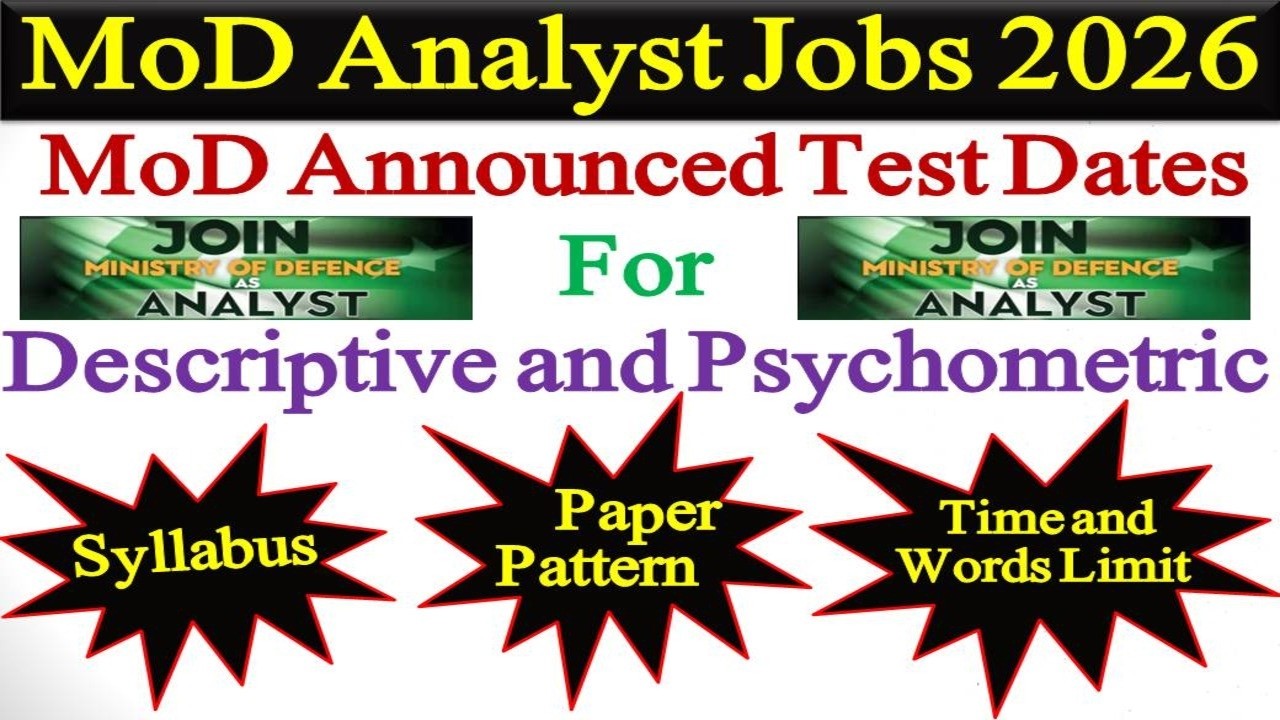 Mod Cal Test MOD Analyst Descriptive and Psychometric Tests | MOD announced Test ...