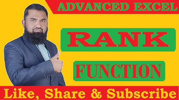 MS Excel 2010 Tutorial Use a Formula to Rank Scores in Excel