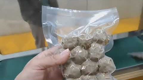 Beefball Vacuum package machine.Meatball  forming and cooking  and package production line