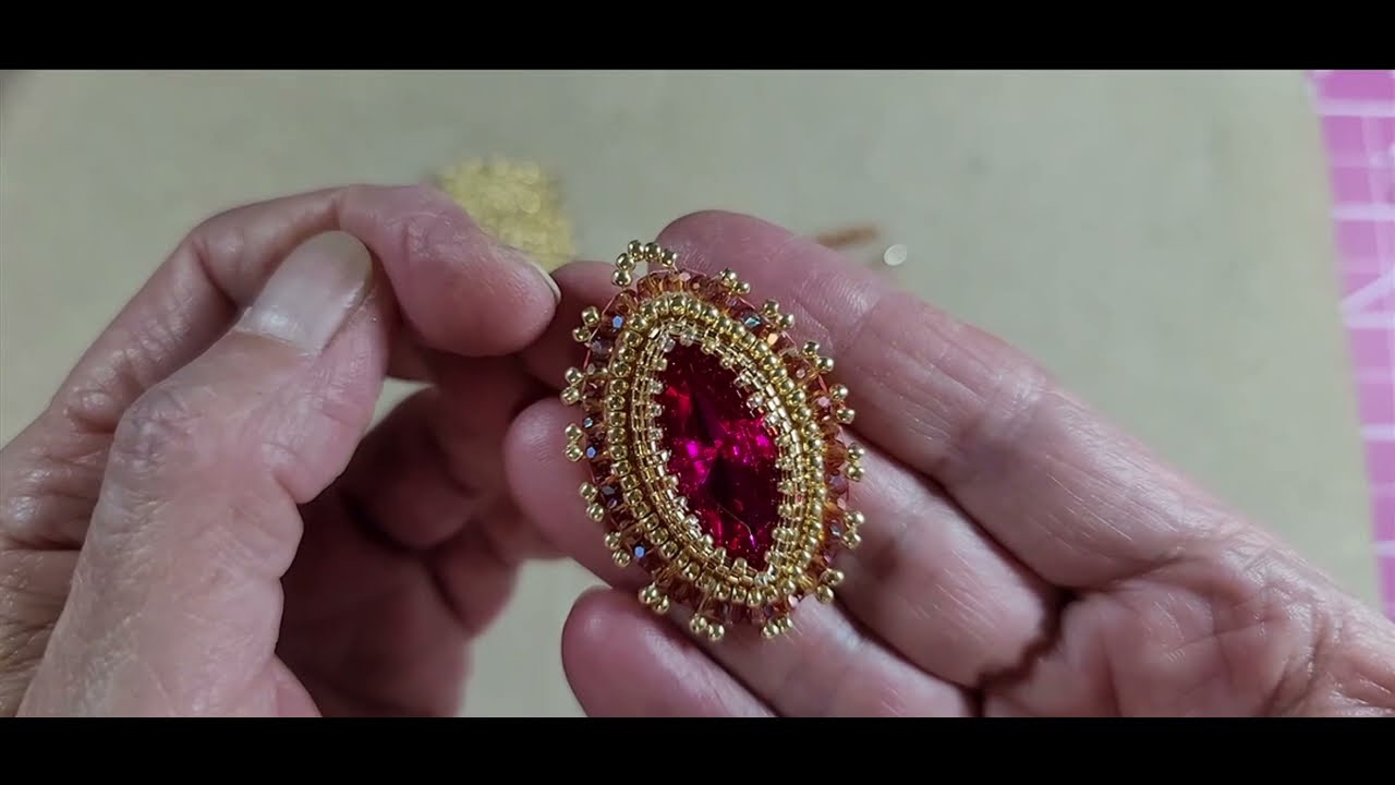 Autumns Flame Bead Embroidery - Finishing the Edges