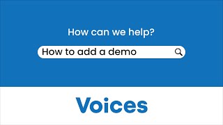 How to Add a Demo