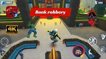 Spider fighter 3 bank robbery gameplay walkthrough (ios, Android)