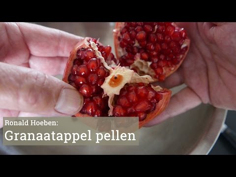 Video: Hoe Een Granaatappel Te Snijden