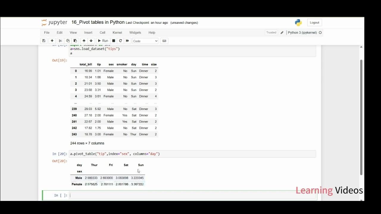 16. Pivot tables in Python - YouTube