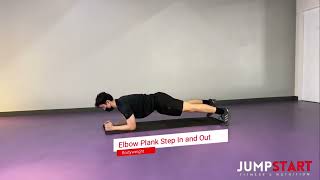 Elbow Plank Step In and Out