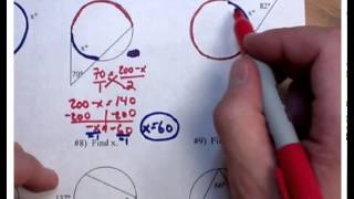 Geometry Notes Circles Day 4 Outside Angles Part 2