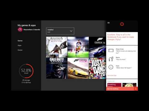 Cortana and Windows 10 on Xbox One