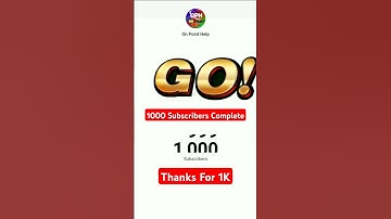 Thanks For 1K Subscribe 😀 💯 Finnally Completed 1000 sub, God Bless You All My YouTube Family #shorts