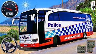 US Police Bus Driving Simulator - City Coach Bus Drive Game 3D | Android Gameplay