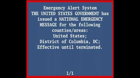 EAS Scenario: Nationwide Insanity