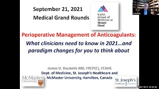 Perioperative Management of Anticoagulants: What clinicians need to know in 2021