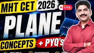 Plane | Concepts + PYQ's | MHT CET 2026 | Live session | Sahyadri Tutorials