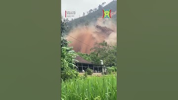 Kinh hoàng lũ quét gây sạt lở đất vùi lấp nhà dân tại Lục Yên, Yên Bái