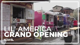 Grand opening for Lil' America food cart pod draws foodies to SE Portland