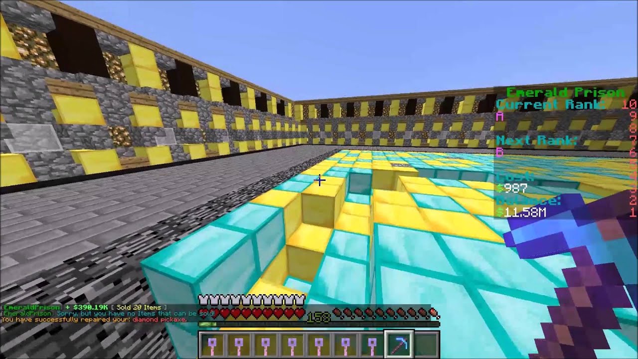 Emerald Prison - Minecraft OP Prison Server - YouTube