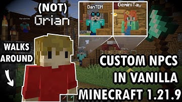 Tutorial: Custom Player NPCs in Vanilla 1.21.9 Minecraft with commands!