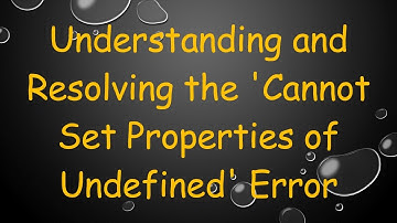 Understanding and Resolving the 