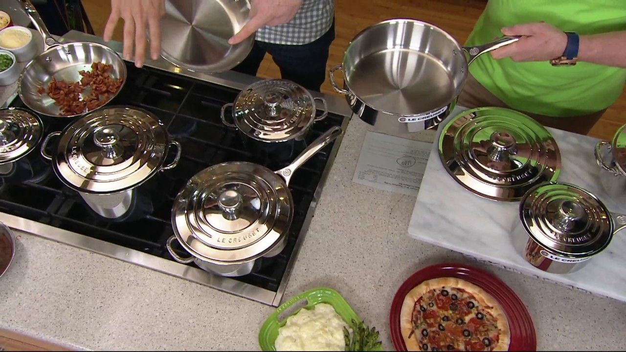 Le Creuset 10-pc Signature Steel Cookware Set on QVC - YouTube