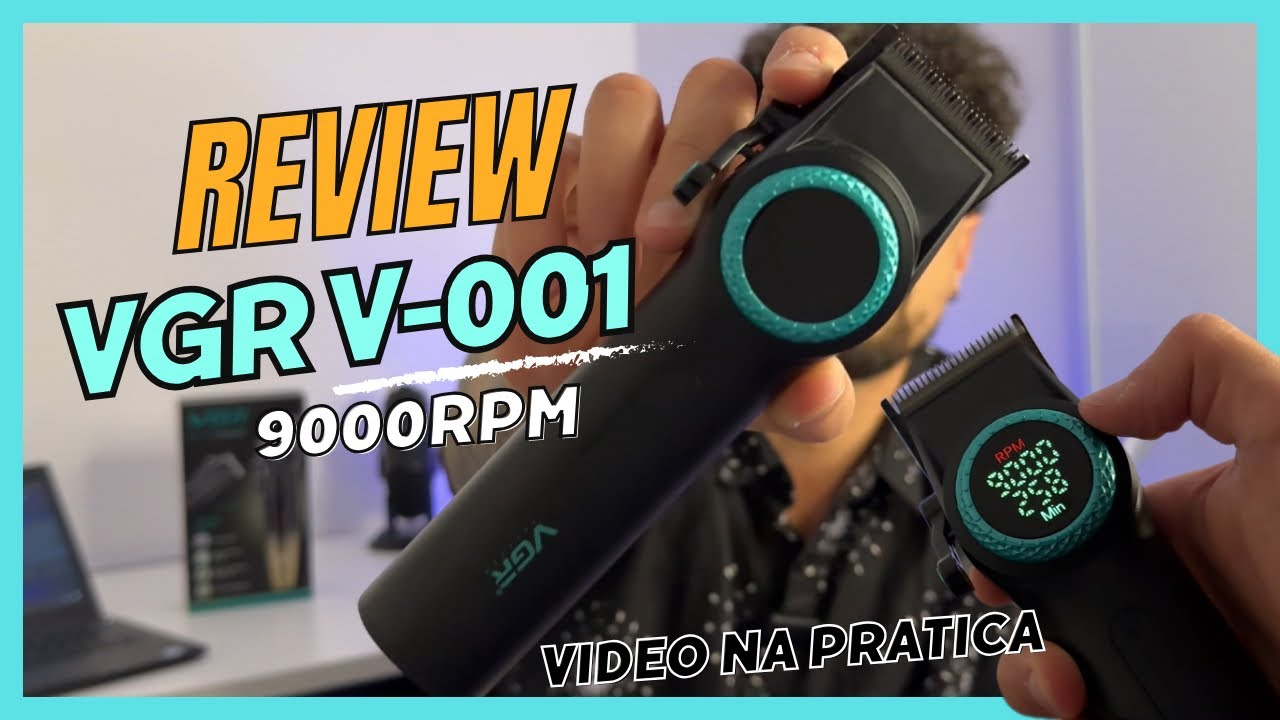 Review VGR V001 - Máquina de cortar cabelo profissional com lanterna e 9000 RPM | Inovação?