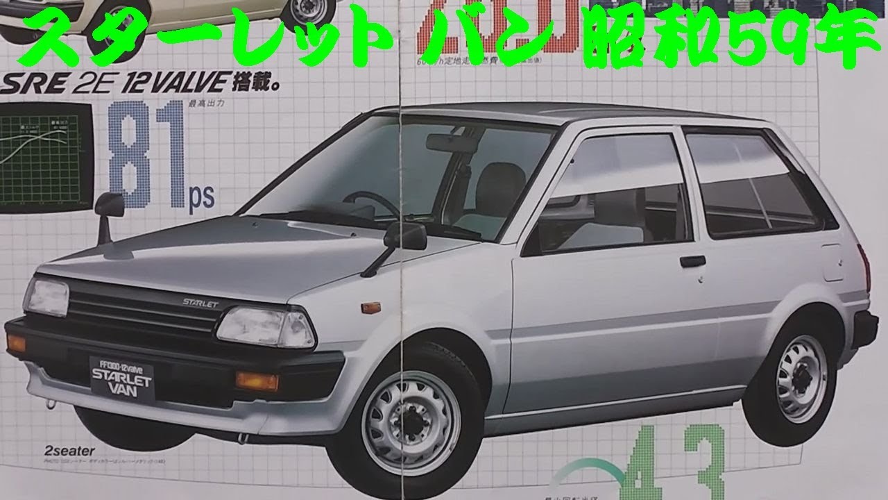 トヨタ　3代目　スターレット　カタログ　1985年11月　全ページ掲載 トヨタ　3代目　スターレット　カタログ　1985年11月　全ページ掲載