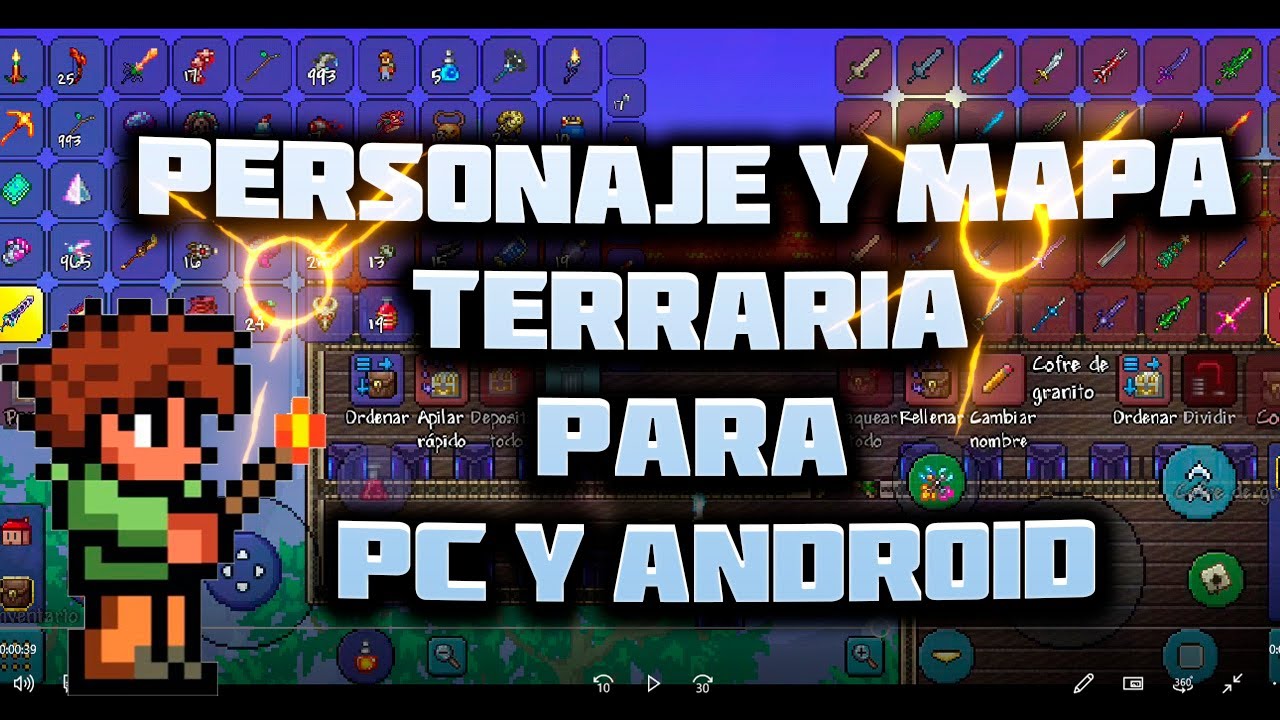 mapa y personaje para terraria Pc Andorid_99explicado YouTube