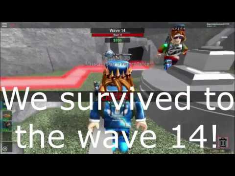 Playing Roblox Tower Battles Game Co Op Survival - 