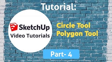 SketchUp Tutorial - 4 - Toolbar - Circle Tool - Polygon Tool / Beginner SketchUp Tutorial - English